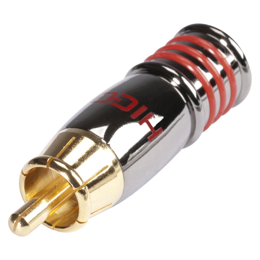 Hicon HI-CM07-RED · RCA 2-pole Male · Gold