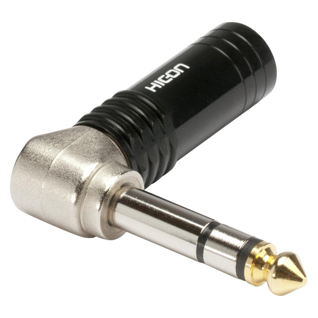 Hicon HI-J63SA04 · Jack 6.3 mm 3-pole Male · Angled · Gold