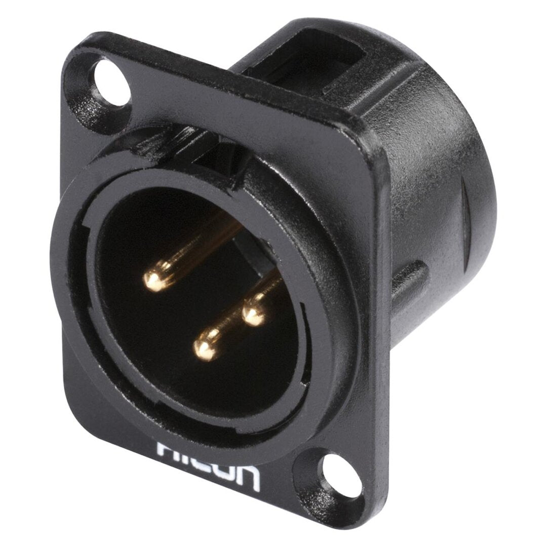 Hicon HI-X3DM-G · XLR 3-pole Male · Chassis · Gold