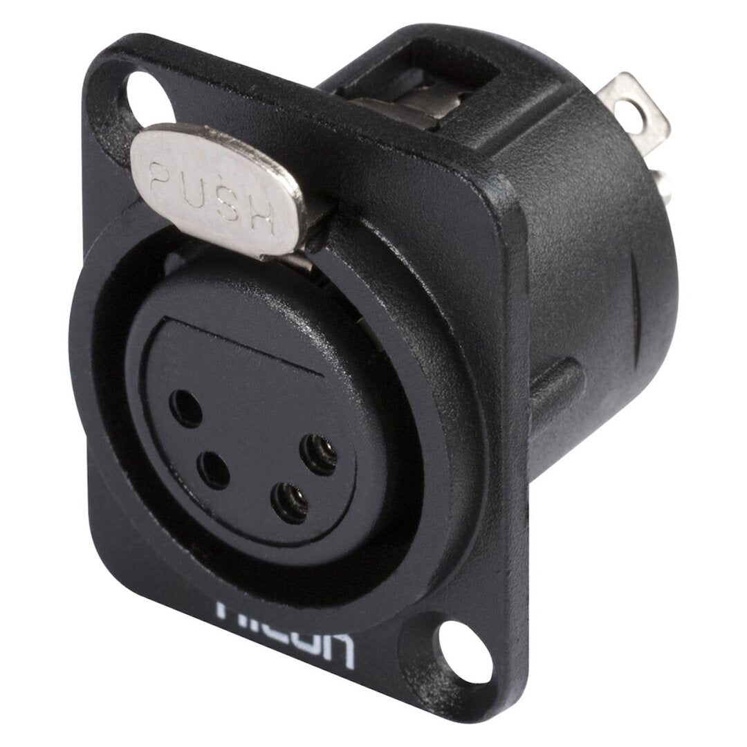 Hicon HI-X4DF-G · XLR 4-pole Female · Chassis · Gold
