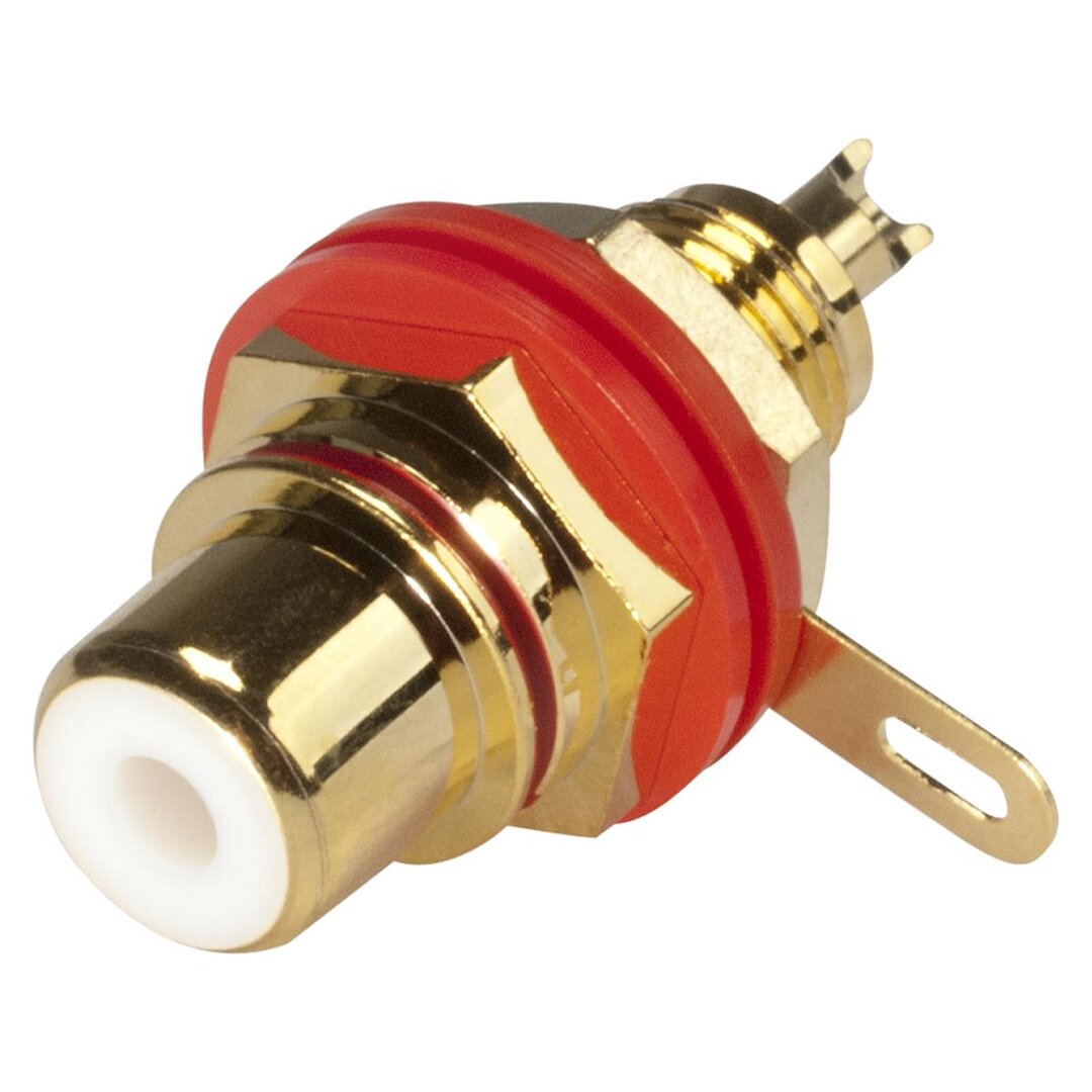 Hicon HI-CEF01-RED · RCA 2-pole Female · Gold