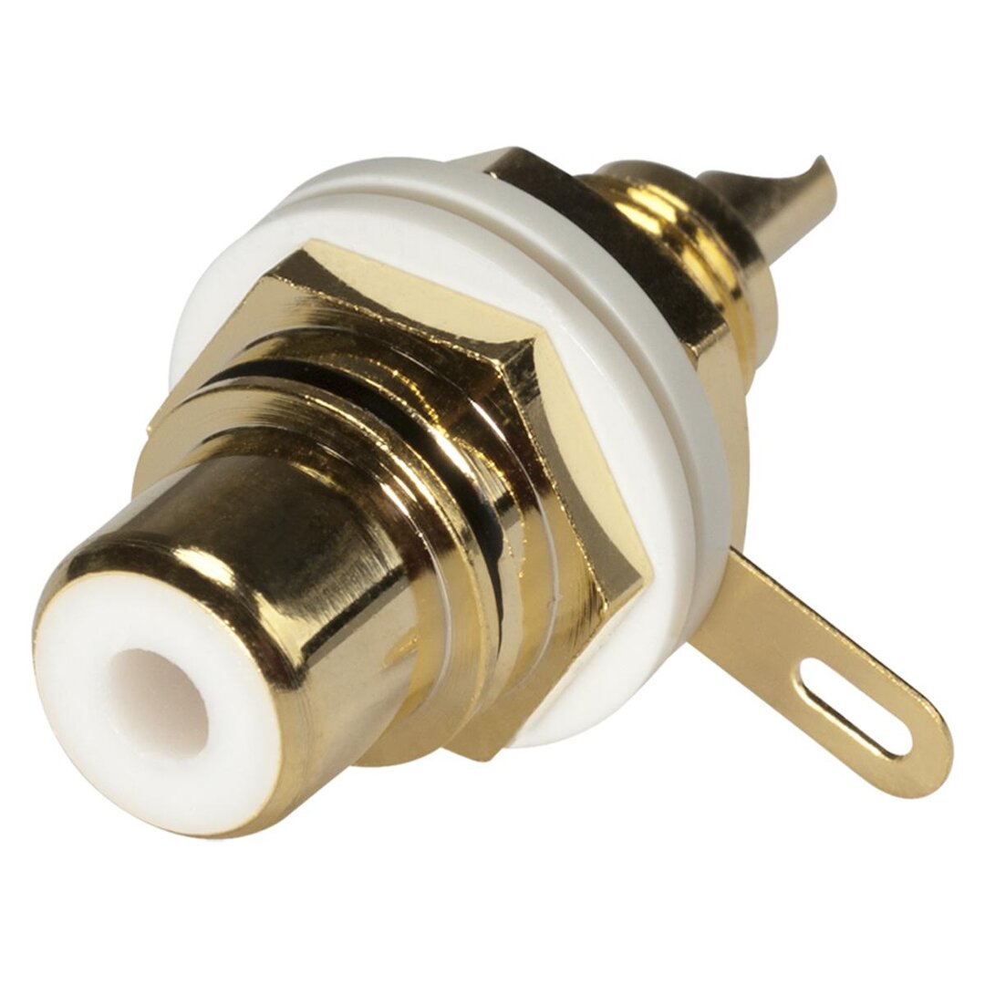 Hicon HI-CEF01-WHT · RCA 2-pole Female · Gold