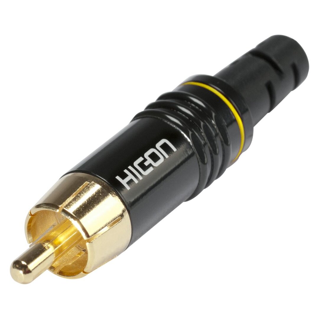 Hicon HI-CM06-YEL · RCA 2-pole Male · Gold