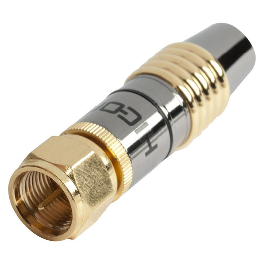 Hicon HI-FM08 · F-Plug 2-pole Male · Gold