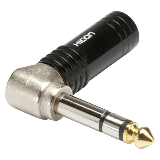 Hicon HI-J63SA04 · Jack 6.3 mm 3-pole Male · Angled · Gold