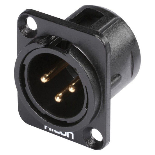 Hicon HI-X3DM-G · XLR 3-pole Male · Chassis · Gold