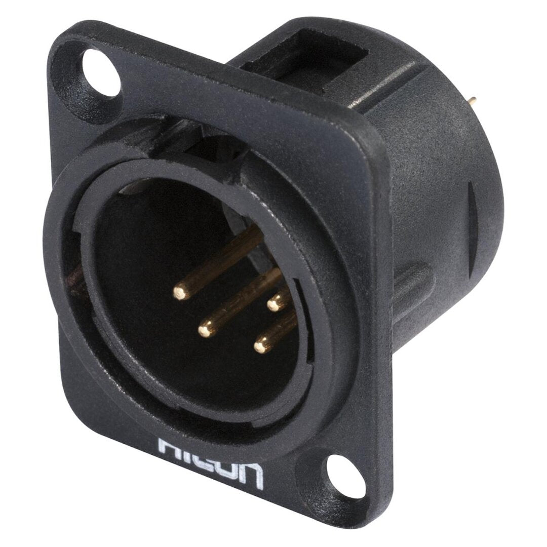 Hicon HI-X4DM-G · XLR 4-pole Male · Chassis · Gold