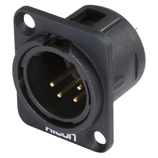 Hicon HI-X4DM-G · XLR 4-pole Male · Chassis · Gold