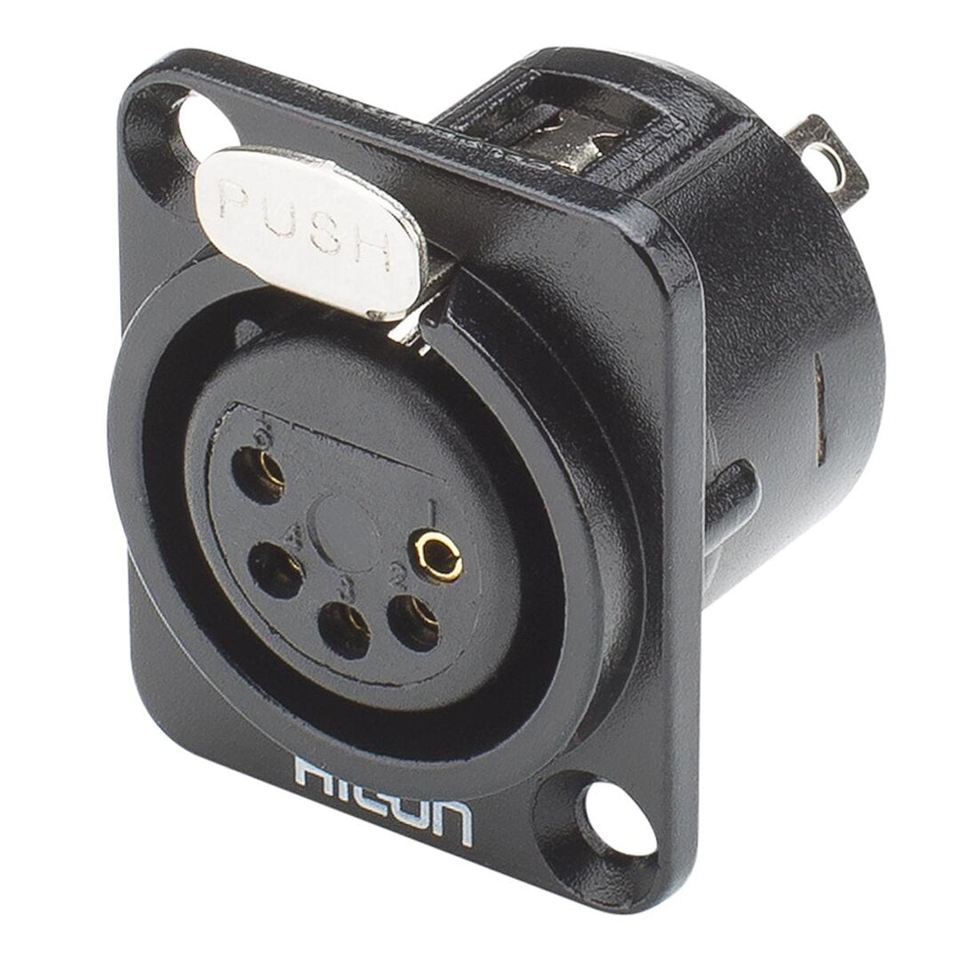 Hicon HI-X5DF-G · XLR 5-pole Female · Chassis · Gold