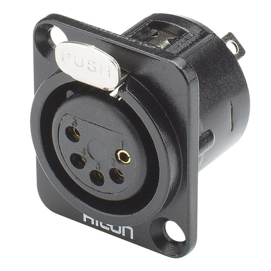 Hicon HI-X5DF-G · XLR 5-pole Female · Chassis · Gold