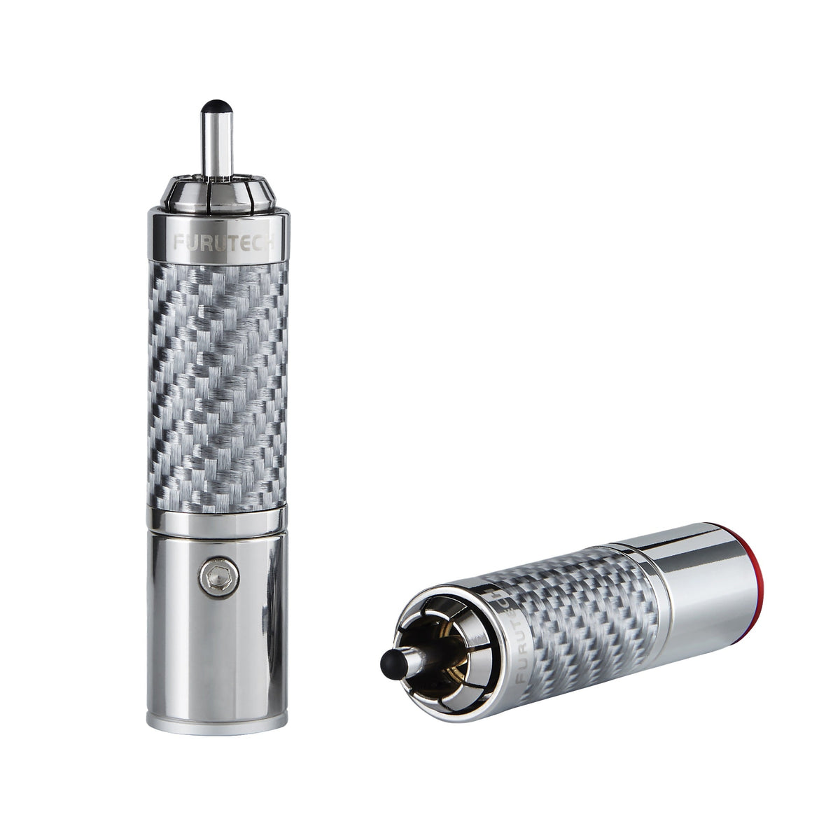 Furutech CF-102 NCF(R) · High End Performance RCA connector(Silver Carbonfiberfinish)