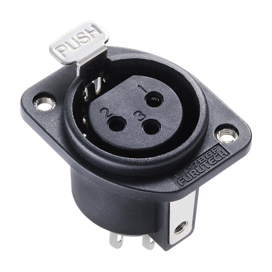 Furutech FT-786F(R) · High End Performance Female XLR socket - Rhodiumplated