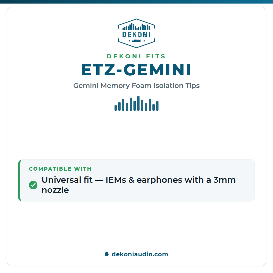 Dekoni Bulletz Gemini Foam Tips (3 mm)